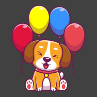 Cute Dog Sitting With Balloon 70s Vintage T-shirt | Artistshot