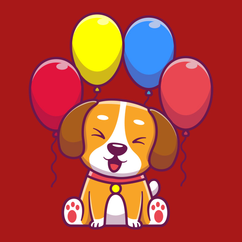 Cute Dog Sitting With Balloon 70s Unisex Jogger by lindeaucterr | Artistshot