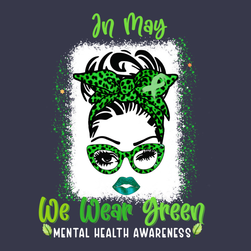 Messy Bun Mental Health Awareness Ribbon Month May Long Sleeve Shirts by vanwykbahrix | Artistshot