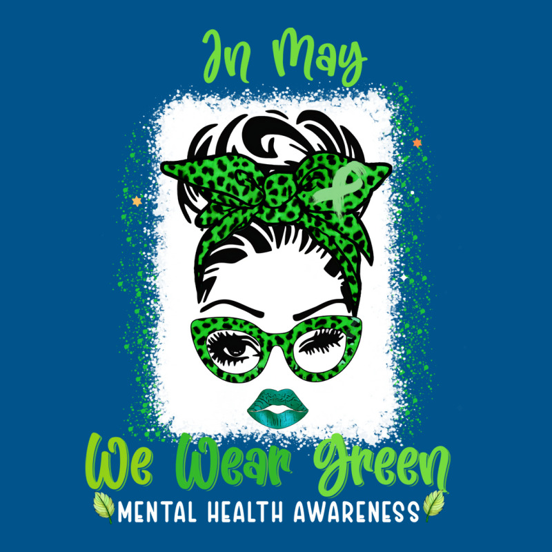 Messy Bun Mental Health Awareness Ribbon Month May Classic T-shirt by vanwykbahrix | Artistshot