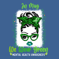 Messy Bun Mental Health Awareness Ribbon Month May Men's Polo Shirt | Artistshot