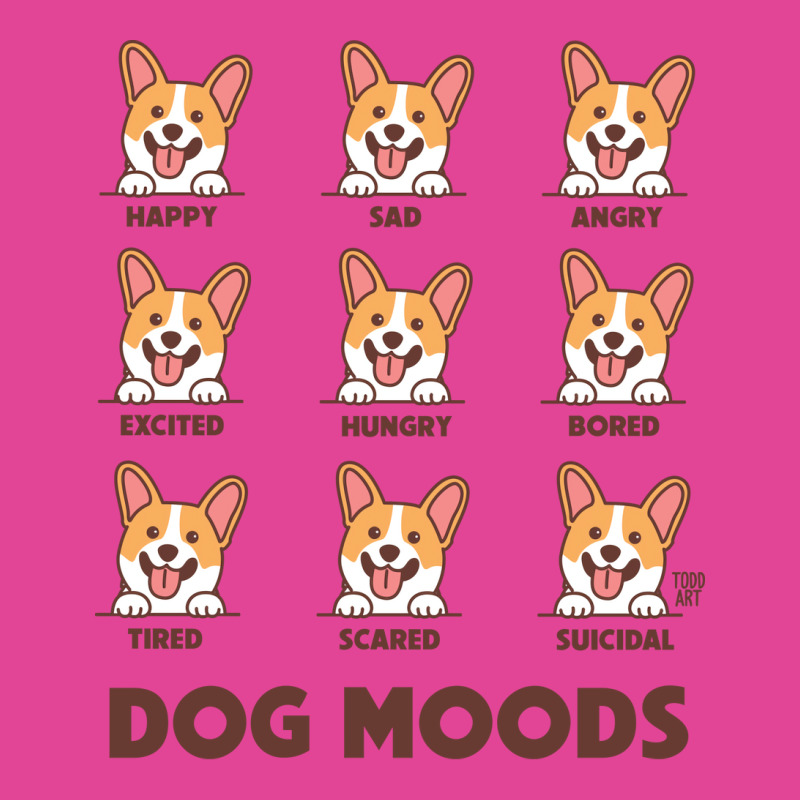 Dog Moods Hipster T-Shirt by lindeaucterr | Artistshot