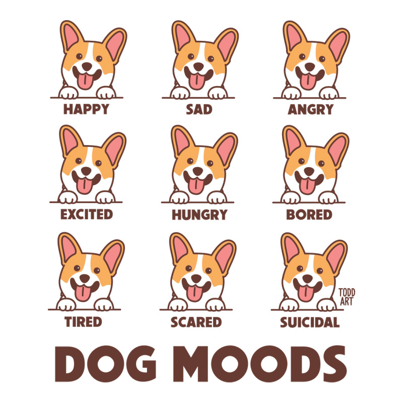 Dog Moods Hipster V-Neck Tee by lindeaucterr | Artistshot