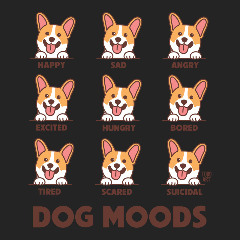 Dog Moods Hipster 3/4 Sleeve Shirt by lindeaucterr | Artistshot