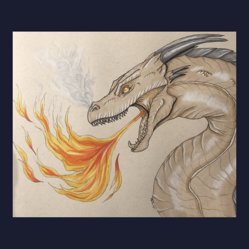 Fire Breathing Dragon Women's V-Neck T-Shirt by nayyerdanelo | Artistshot