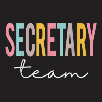 Secretary Team Colorful Cute Appreciation Day Back T-shirt | Artistshot