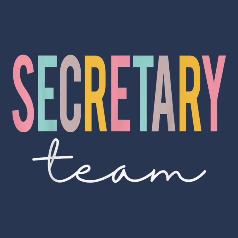 Secretary Team Colorful Cute Appreciation Day Back Men Denim Jacket | Artistshot