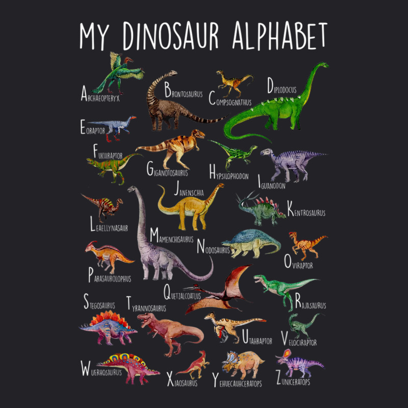 Types Of Dinosaurs Alphabet A Z Abc Dino Rex Ident Youth Tee | Artistshot