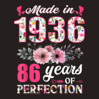 Made In 1936 Floral 86 Year Old 86th Birthday Gift Tank Top | Artistshot