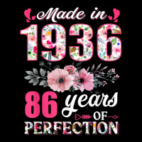 Made In 1936 Floral 86 Year Old 86th Birthday Gift V-neck Tee | Artistshot