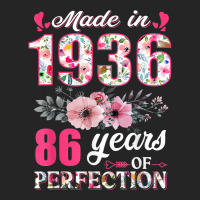 Made In 1936 Floral 86 Year Old 86th Birthday Gift Unisex Hoodie | Artistshot