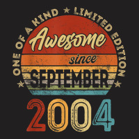 18 Year Old Gifts Awesome Since September 2004 18t T-shirt | Artistshot