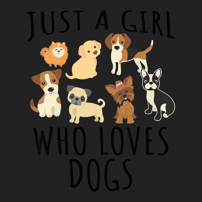 Kids Just A Girl Who Loves Dogs   Funny Puppy T Sh Backpack | Artistshot