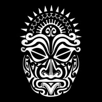 Maori Polynesian Tattoo Haka Dance Face Mask Head Fleece Short | Artistshot