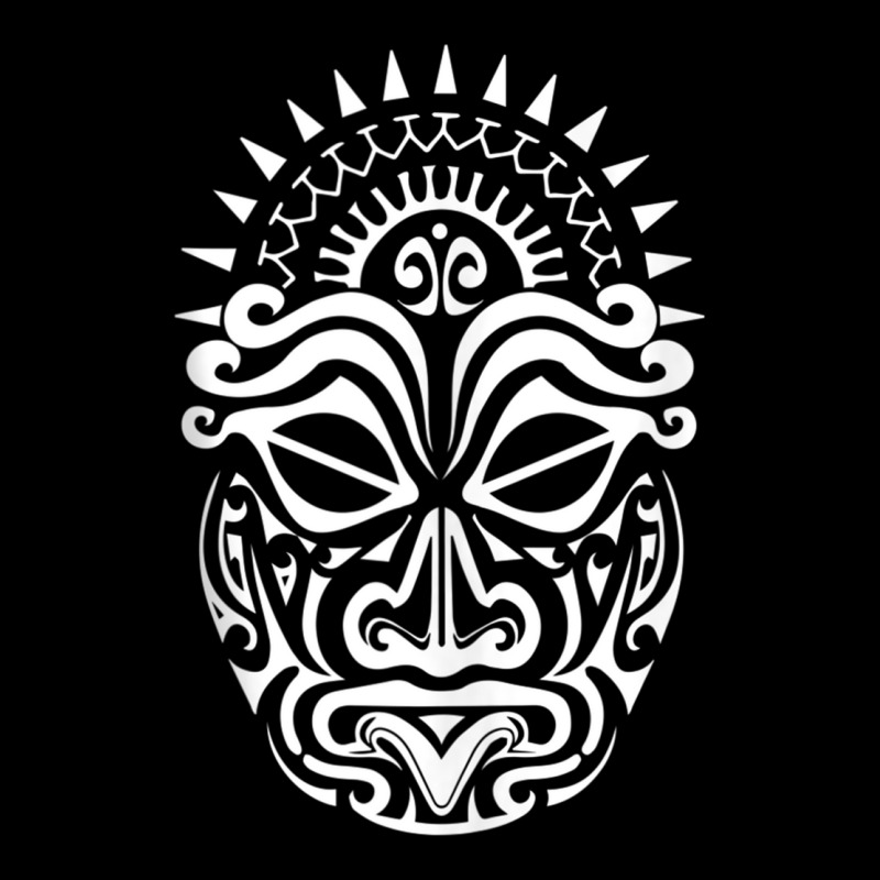 Maori Polynesian Tattoo Haka Dance Face Mask Head Fleece Short | Artistshot