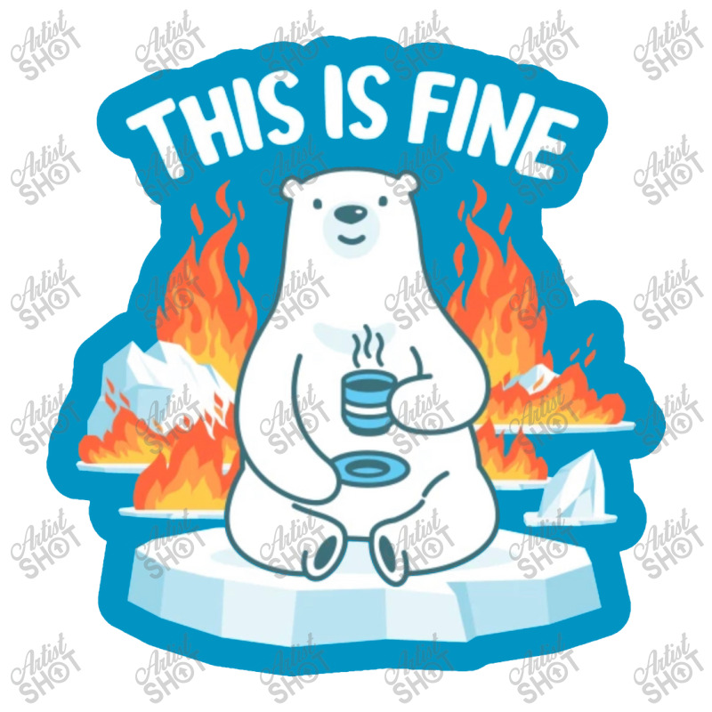 This Is Fine Polar Bear Youth Tee | Artistshot