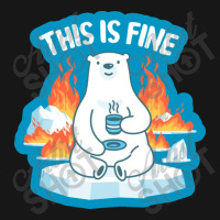 This Is Fine Polar Bear Medium-length Apron | Artistshot