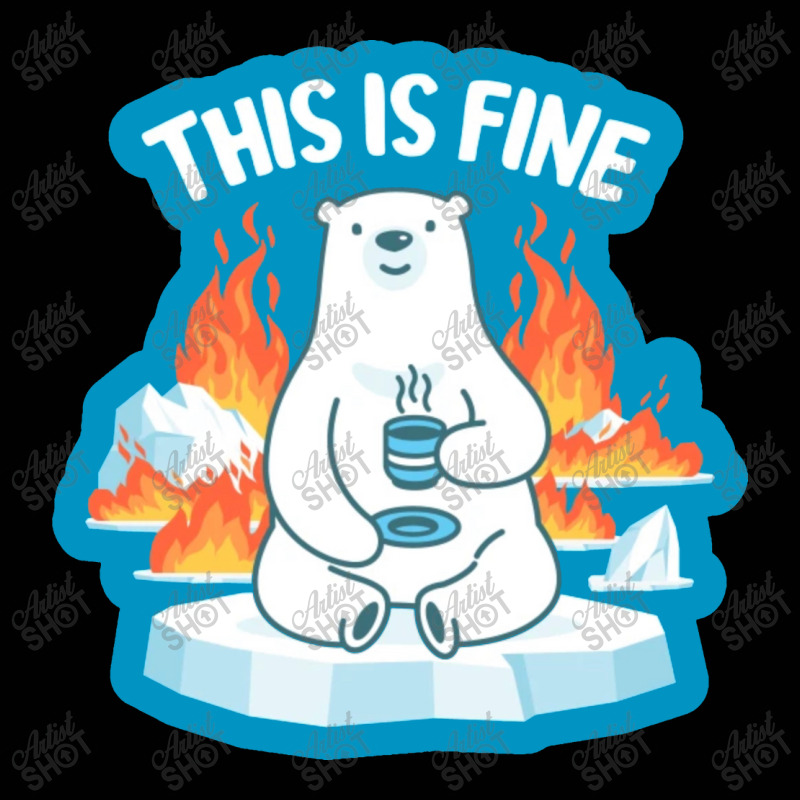 This Is Fine Polar Bear Toddler 3/4 Sleeve Tee | Artistshot