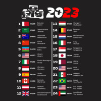 Formula One Calendar 2023 T-shirt | Artistshot