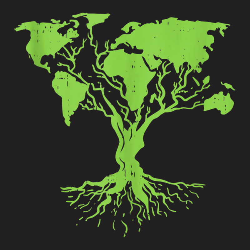 Earth Day 2023 Cute World Map Tree Pro Environment T-shirt | Artistshot