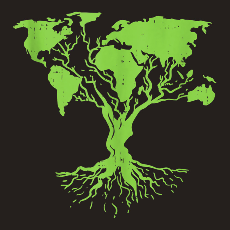 Earth Day 2023 Cute World Map Tree Pro Environment Tank Top | Artistshot