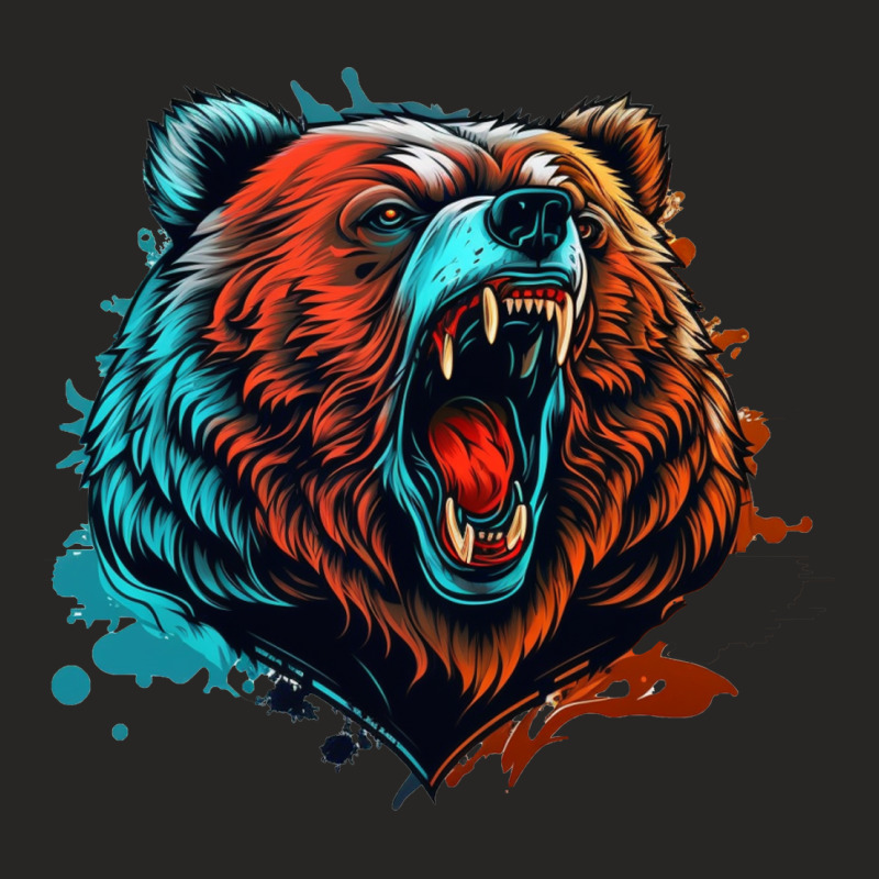 Bear Angry Ladies Fitted T-Shirt by Charlottet100 | Artistshot