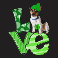 Love Rat Terrier Dog Shamrock Leaf St Patrick Day T-shirt | Artistshot