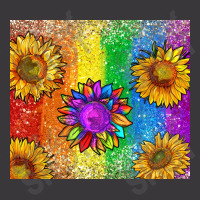 Pride Rainbow Sunflower Glitter Tumbler Ladies Curvy T-shirt | Artistshot