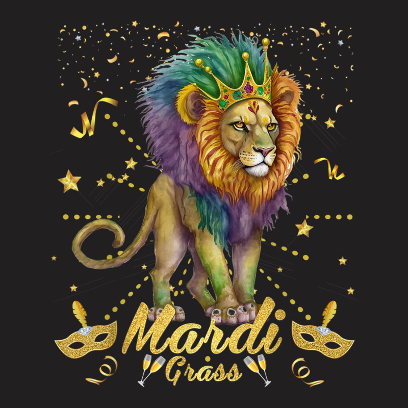 Funny Mardi Gras Roars With The King Of The Jungle T-shirt | Artistshot