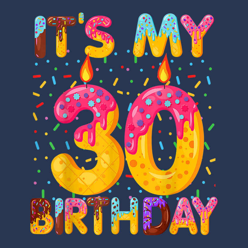 It's My 30th Birthday Sweet Donut 30 Years Old Fun Men Denim Jacket | Artistshot