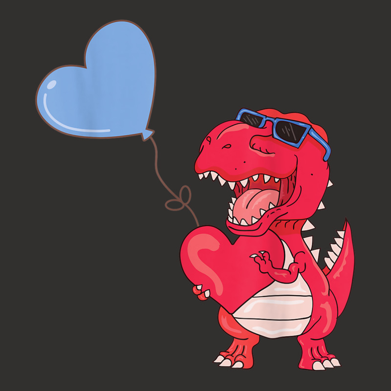 Dinosaur With Heart Balloon Valentines Day Love Bo Champion Hoodie | Artistshot