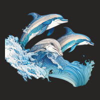 Ocean Sea Water Dolphins Ladies Fitted T-shirt | Artistshot