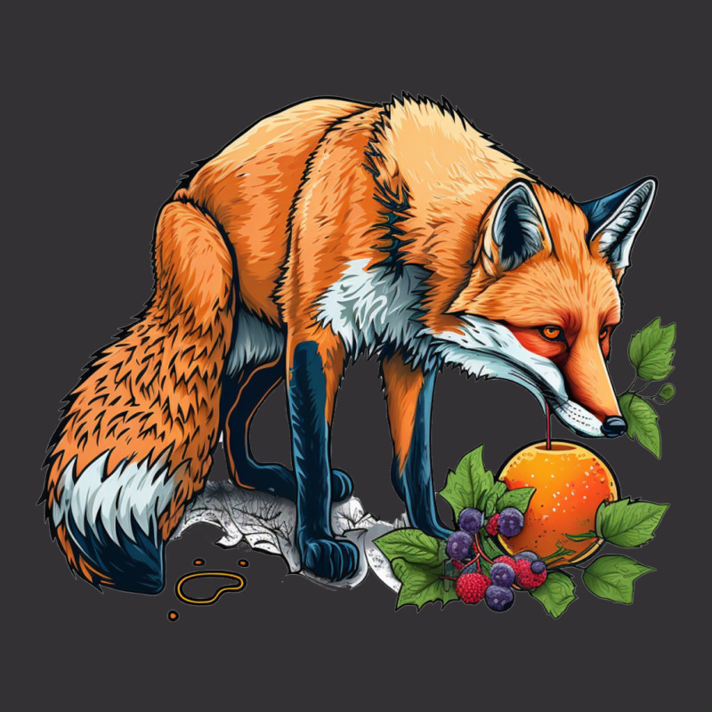 Fox Eating Fruit Vintage Hoodie And Short Set by ZoritaStrong290 | Artistshot