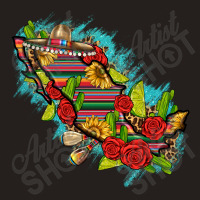 Mexico Map With Leopard And Sunflowers Tank Top | Artistshot