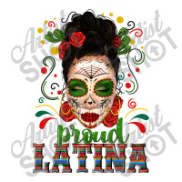 Proud Latina Skull Girl Messy Bun Maternity Scoop Neck T-shirt | Artistshot