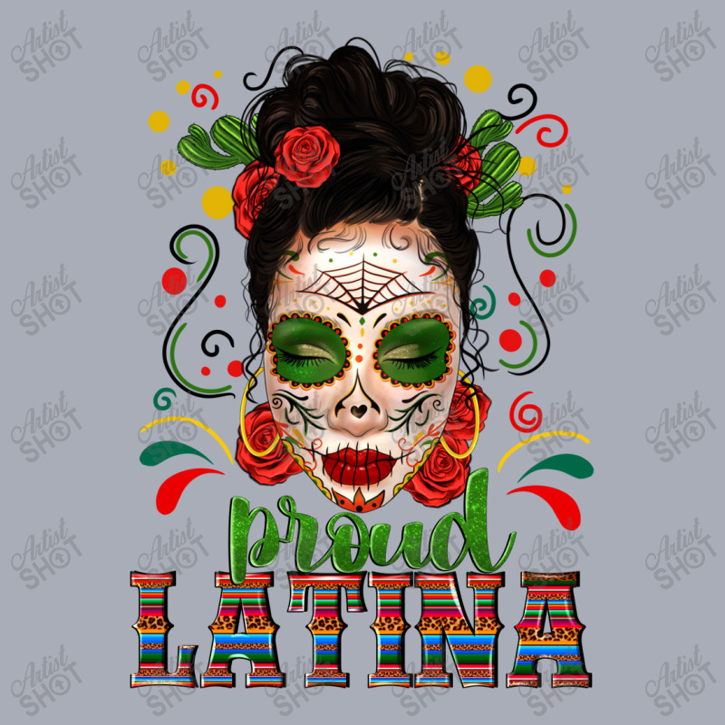 Proud Latina Skull Girl Messy Bun Tank Dress by enoddigitalart@gmail.com | Artistshot