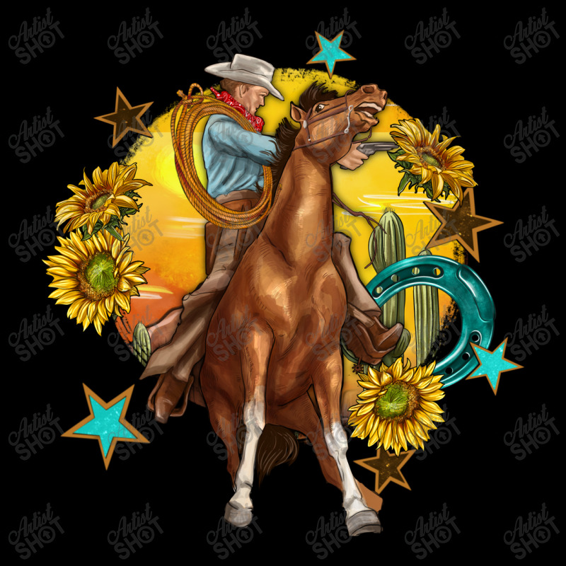 Bucking Horse With Cowboy And Sunflower Youth Jogger by enoddigitalart@gmail.com | Artistshot