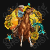 Bucking Horse With Cowboy And Sunflower Graphic Youth T-shirt | Artistshot