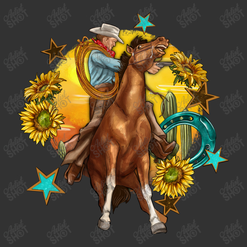 Bucking Horse With Cowboy And Sunflower Baby Bodysuit by enoddigitalart@gmail.com | Artistshot