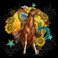 Bucking Horse With Cowboy And Sunflower Long Sleeve Baby Bodysuit | Artistshot