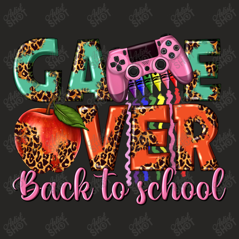 Game Over Back To School Ladies Fitted T-Shirt by enoddigitalart@gmail.com | Artistshot