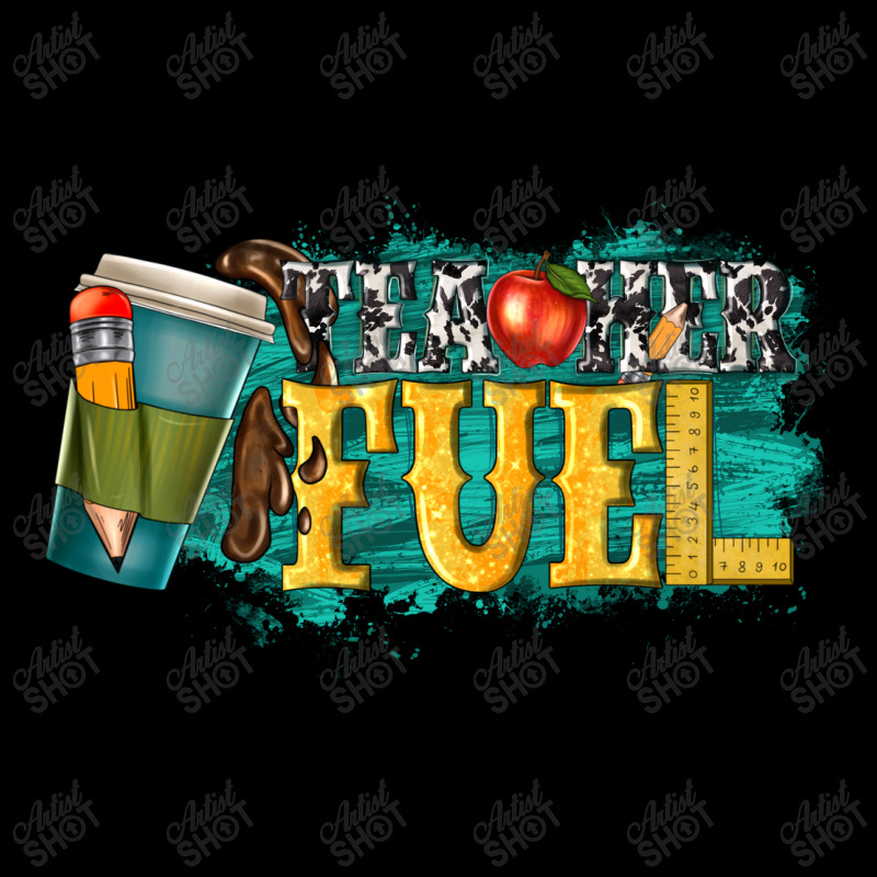 Teacher Fuel V-Neck Tee by enoddigitalart@gmail.com | Artistshot