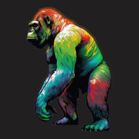 Gorilla Rainbow T-shirt | Artistshot