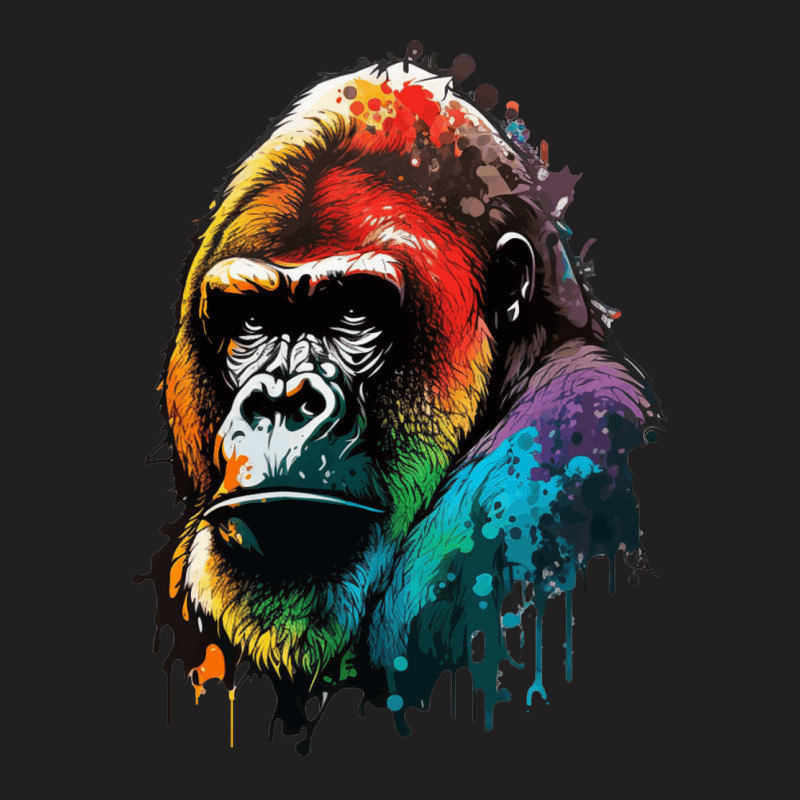 Gorilla Rainbow T-Shirt by UrielTurner100 | Artistshot