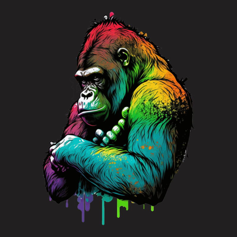 Gorilla Rainbow T-Shirt by UrielTurner100 | Artistshot