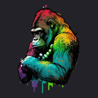 Gorilla Rainbow Unisex Sherpa-lined Denim Jacket | Artistshot