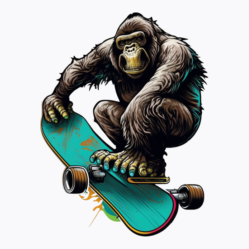 Gorilla Skateboard T-Shirt by UrielTurner100 | Artistshot