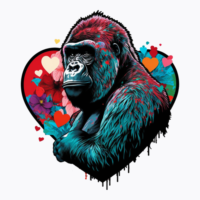 Gorilla Valentine T-Shirt by UrielTurner100 | Artistshot