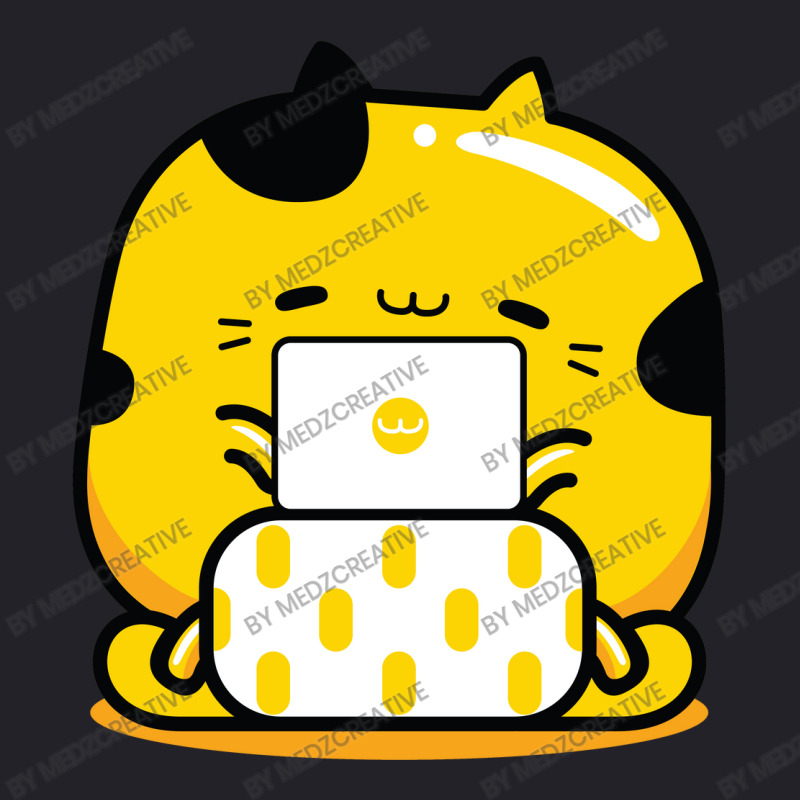 Yellow Cat Graphic Designer Profession Unisex Sherpa-lined Denim Jacket | Artistshot
