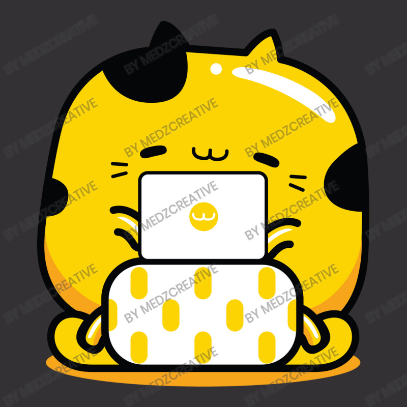 Yellow Cat Graphic Designer Profession Vintage Hoodie And Short Set | Artistshot